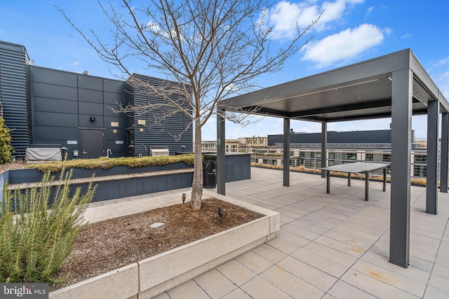 view of patio / terrace with a gazebo