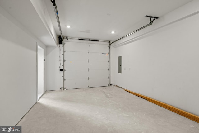 garage with electric panel