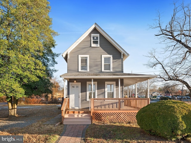 farmhouse with covered porch