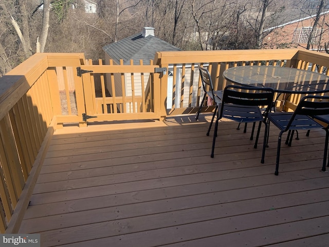 view of wooden deck