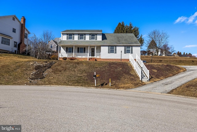 view of front of house with a porch