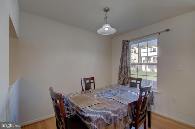 dining area featuring light hardwood / wood-style floors