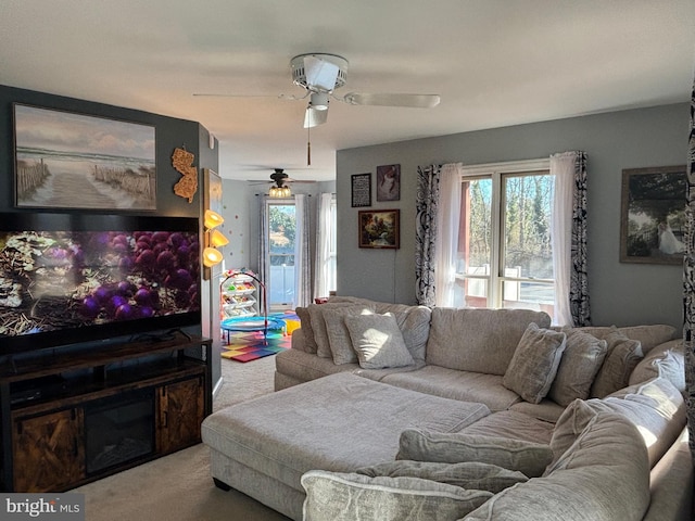 view of carpeted living room