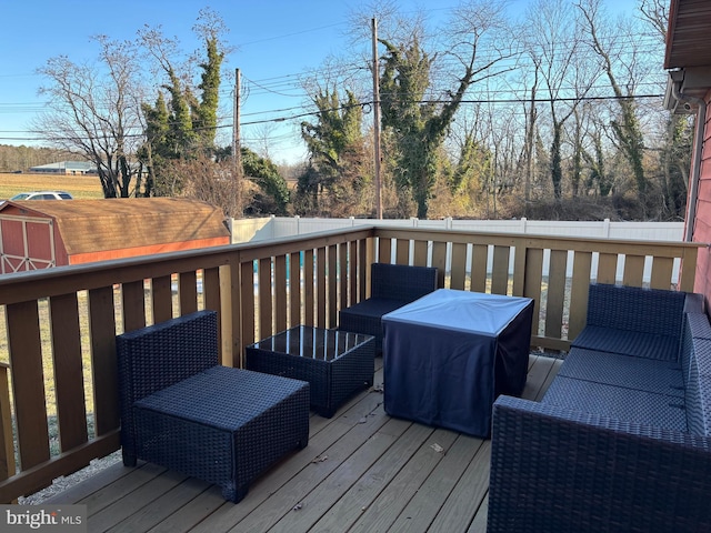 view of wooden terrace