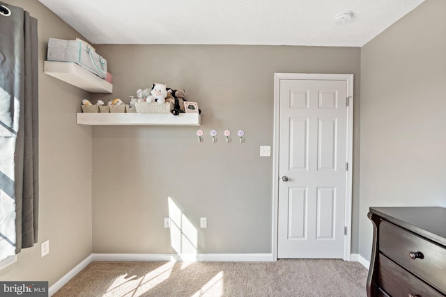 interior space with light colored carpet