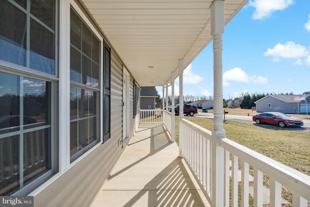 balcony with covered porch