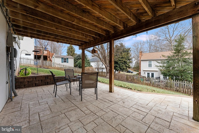 view of patio / terrace with fence private yard