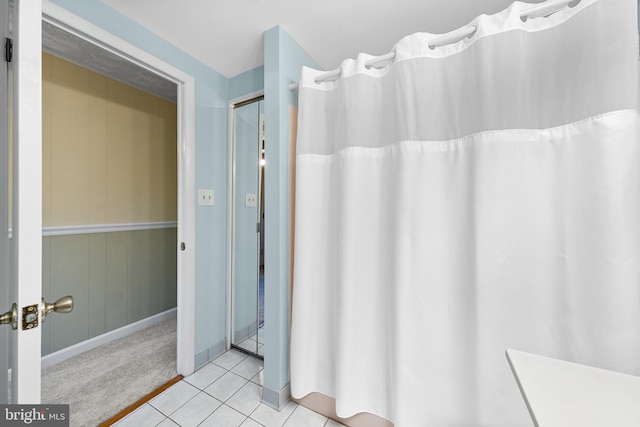 bathroom featuring tile patterned floors