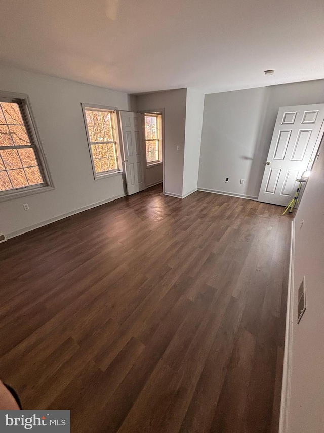 interior space featuring dark hardwood / wood-style flooring