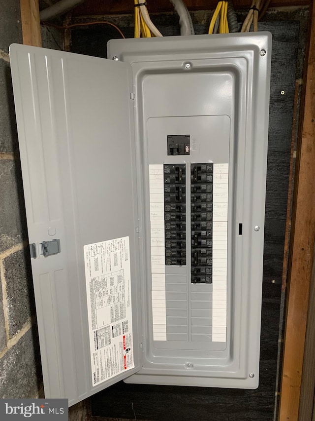 utility room with electric panel