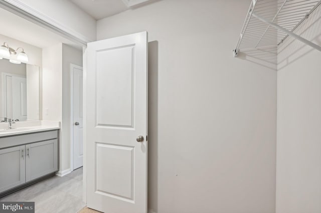 bathroom with vanity