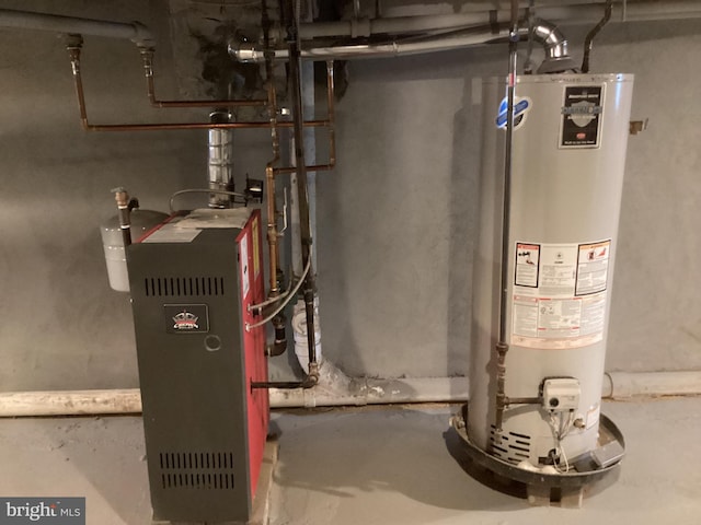 utilities featuring gas water heater