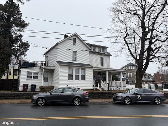 view of front of home with a porch