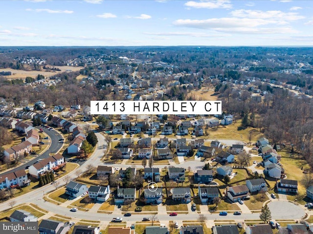 birds eye view of property featuring a residential view