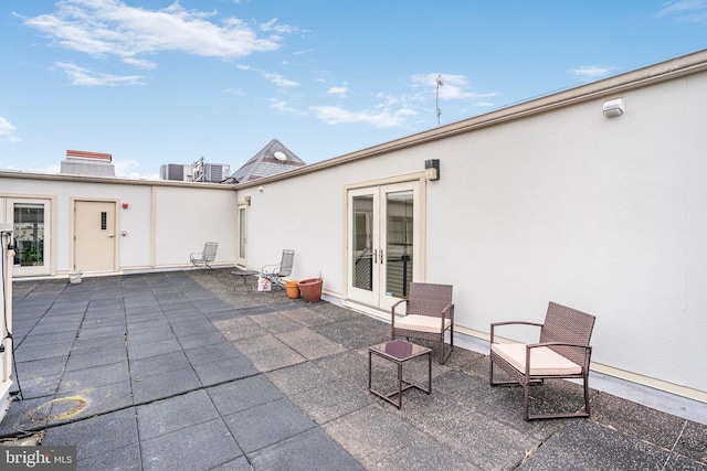 view of patio / terrace featuring french doors