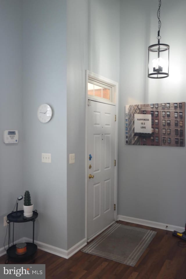 entryway featuring dark hardwood / wood-style floors