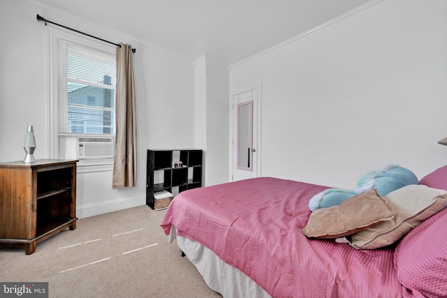 bedroom featuring carpet floors and baseboards
