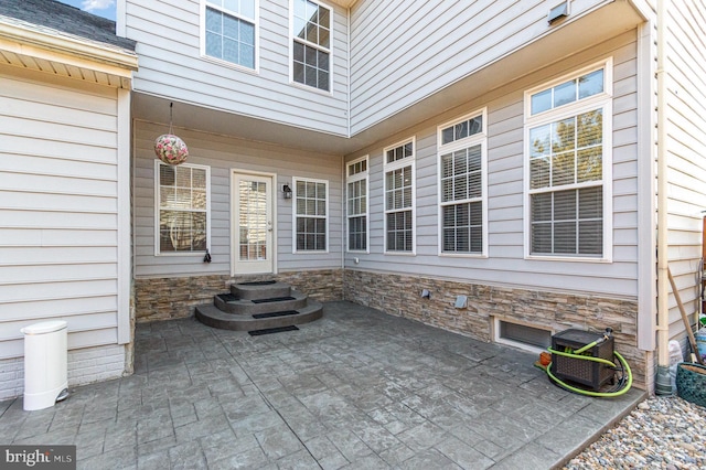 view of patio featuring entry steps