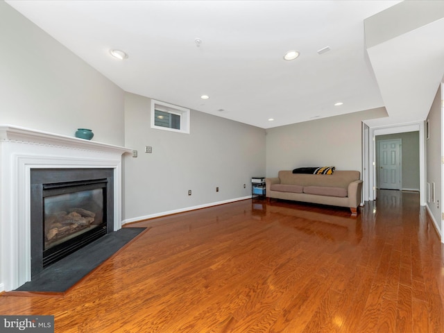 living room featuring hardwood / wood-style floors