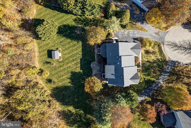 aerial view featuring a rural view