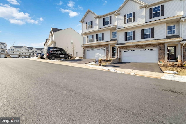 view of property featuring a garage