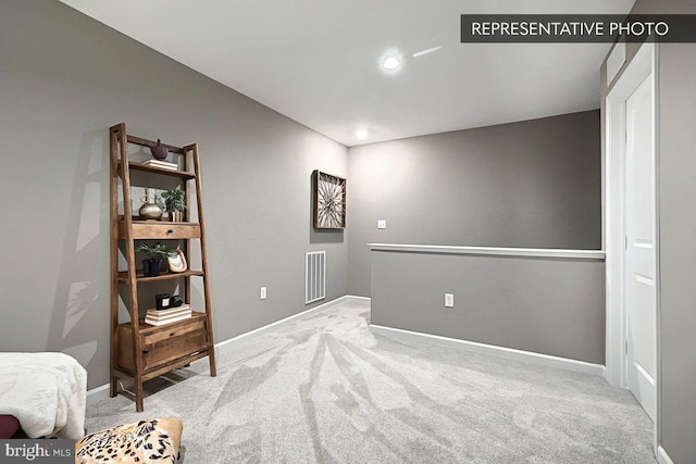 sitting room with carpet