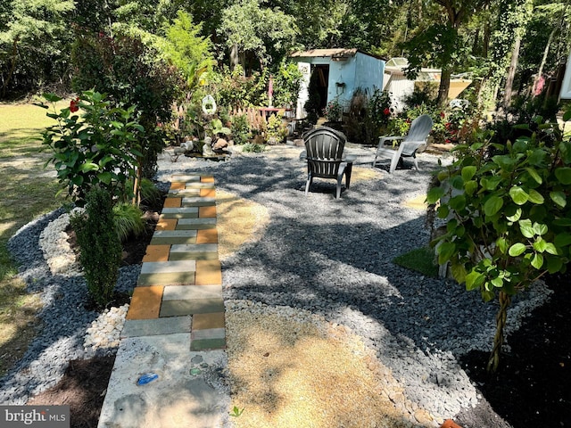 view of yard with a patio area