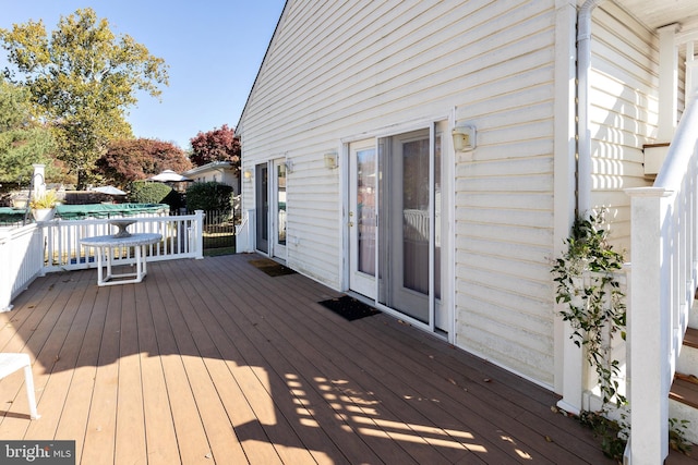 view of wooden deck