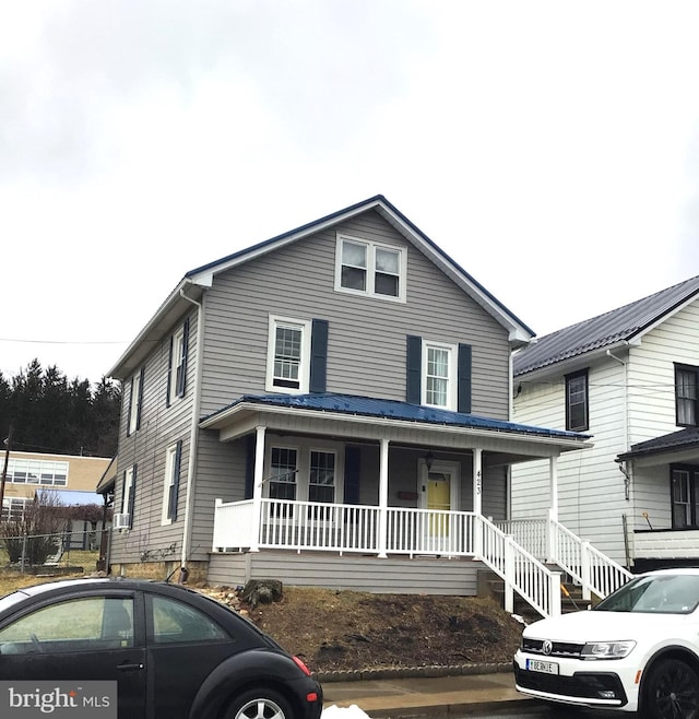 view of front facade featuring a porch