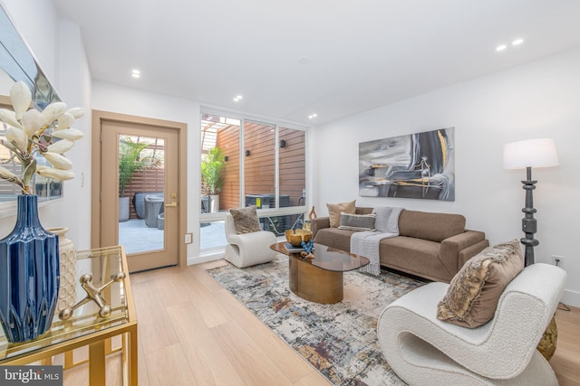 217 Tasker St, Philadelphia, PA 19148 - living room featuring recessed lighting and wood finished floors