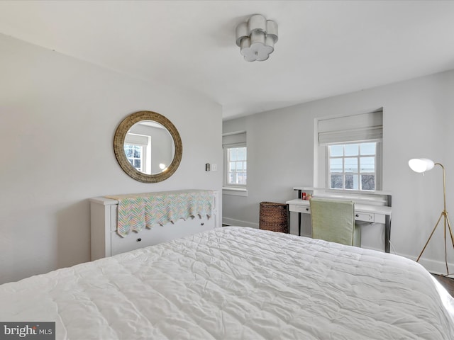 bedroom with baseboards