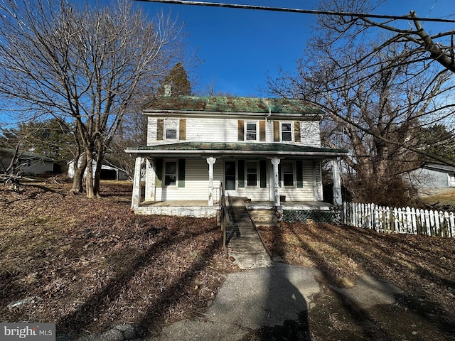 view of front facade with a porch