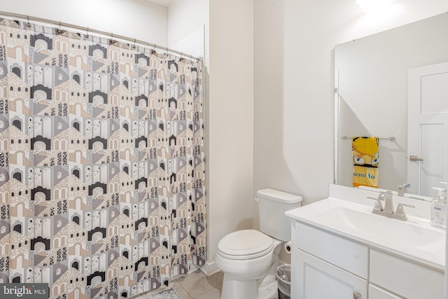 1603 Trotter St, Frederick, MD 21702 - bathroom featuring tile patterned floors, vanity, and a shower with shower curtain