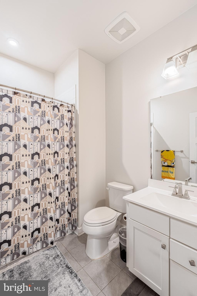 1603 Trotter St, Frederick, MD 21702 - bathroom with vanity, tile patterned floors, and a shower with curtain