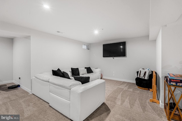 1603 Trotter St, Frederick, MD 21702 - living area featuring carpet floors and recessed lighting
