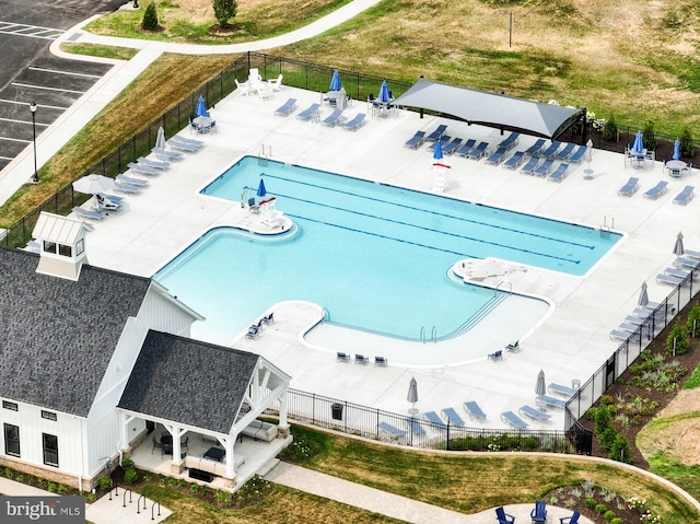 1603 Trotter St, Frederick, MD 21702 - drone / aerial view of a pool area