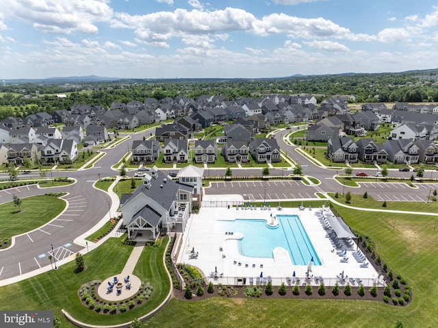 1603 Trotter St, Frederick, MD 21702 - aerial perspective of suburban area with a pool