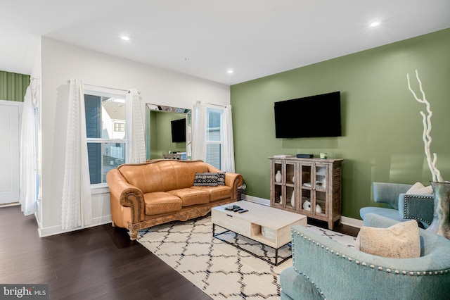 1603 Trotter St, Frederick, MD 21702 - living room with wood finished floors and recessed lighting