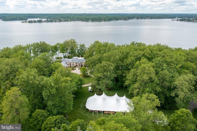 938 Old County Rd, Severna Park, MD 21146 - aerial view featuring a water view and a forest view