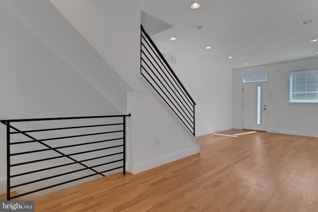 entryway featuring light hardwood / wood-style floors