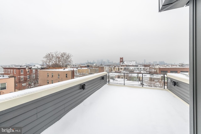 balcony featuring a view of city