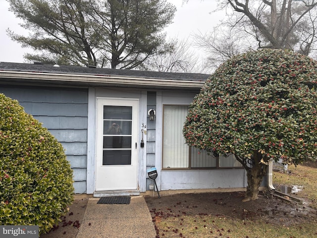 view of doorway to property