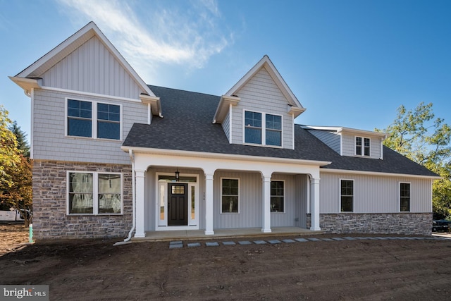 view of front of property with a porch