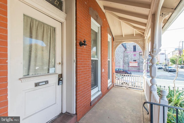 exterior space featuring covered porch