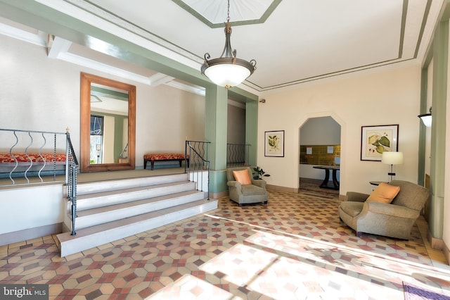 interior space featuring stairs