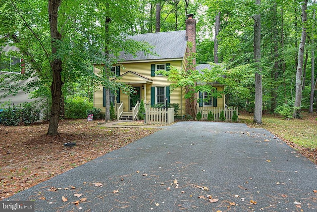 view of colonial-style house