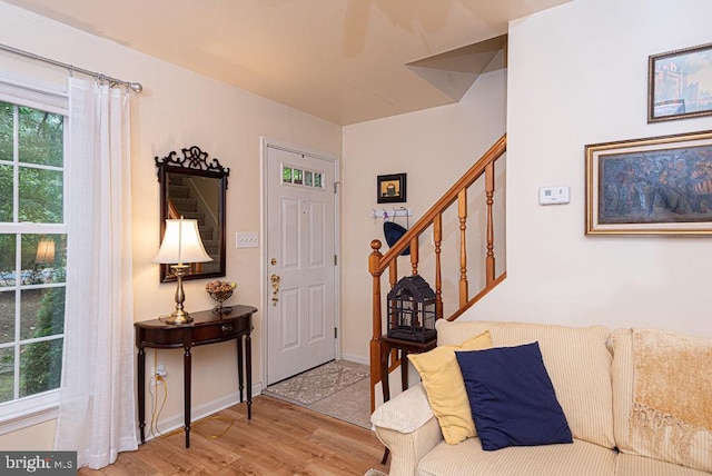 entryway featuring light wood-type flooring