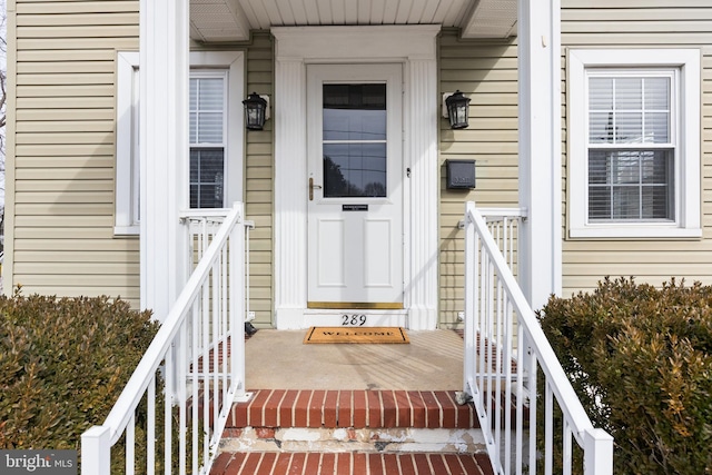 view of entrance to property