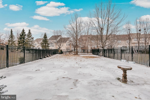 view of snowy yard