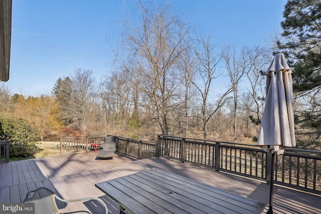 view of wooden deck